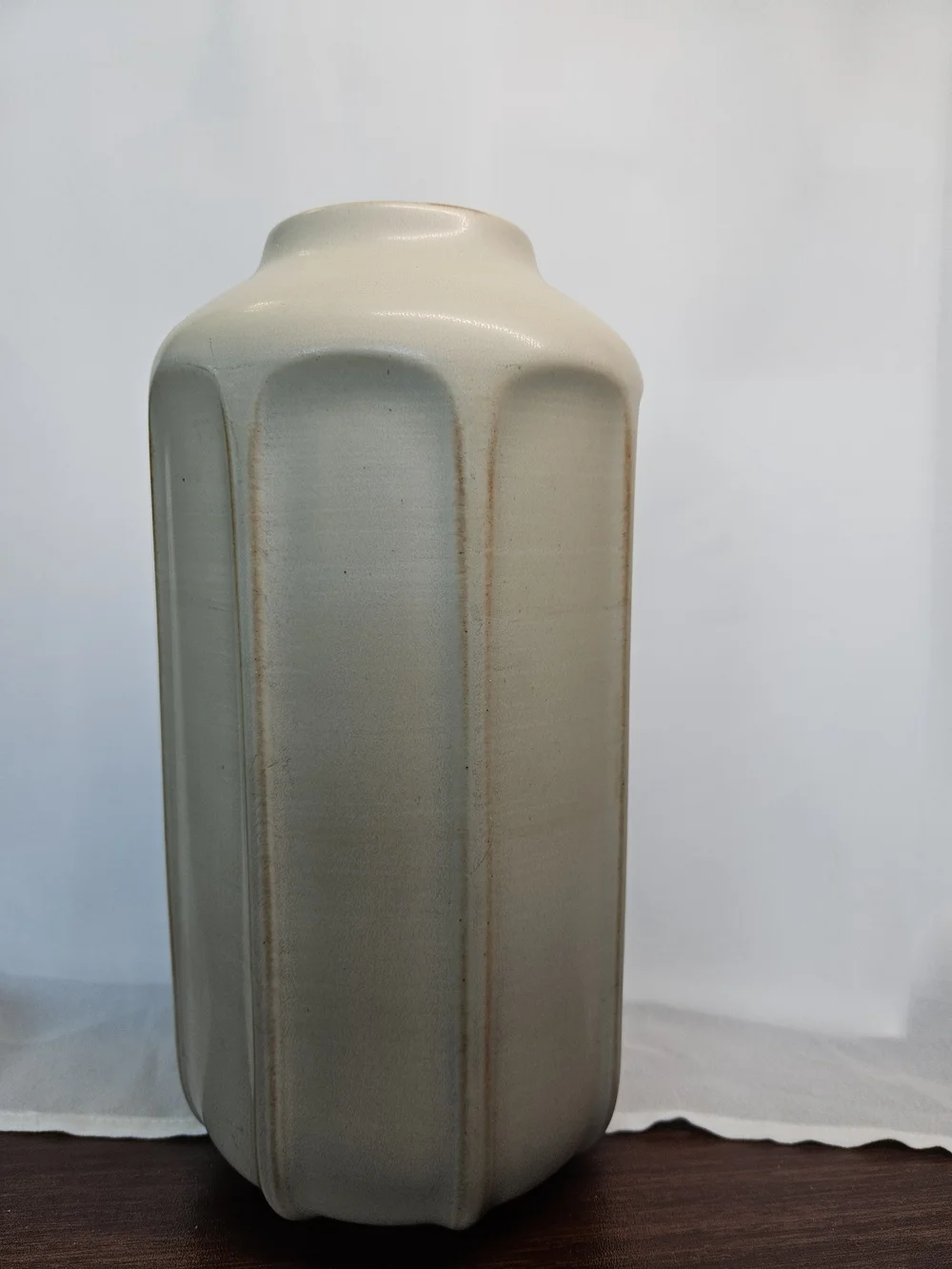 Hearth & Hand Cream Ceramic Fluted Vase